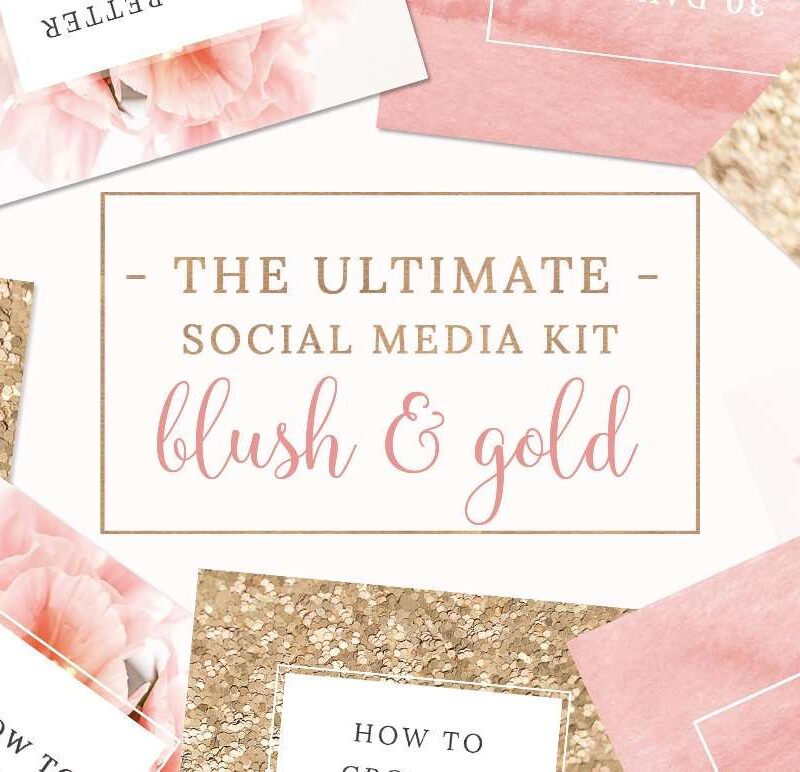 Blush Pink and Gold Social Media Templates | Blush and Gold Branding | Graphics for Instagram, Pinterest, Facebook, Twitter, Blog, Website | Blush Pink and Gold Floral Stock Photos >> Click through to see this awesome product >>