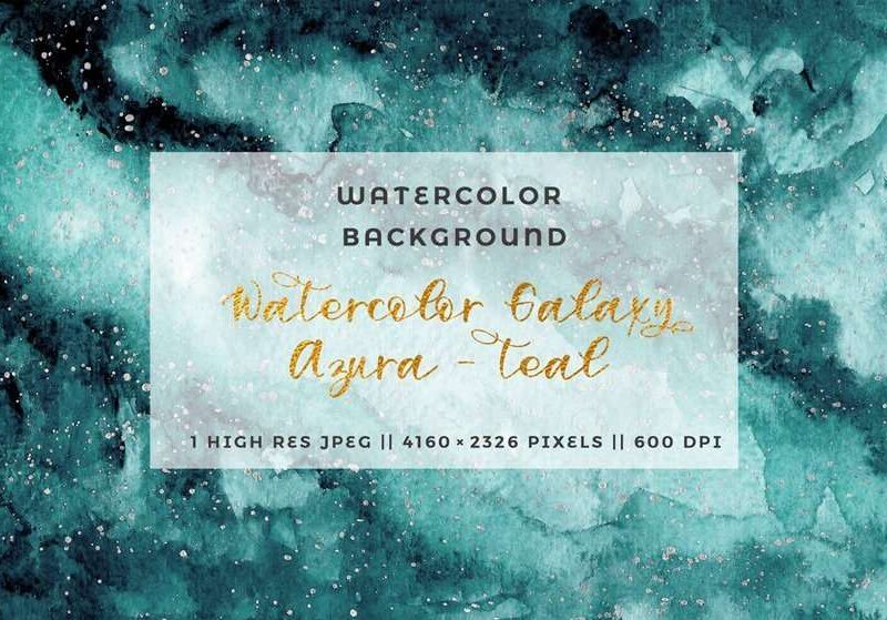 This is a single hand painted Teal Watercolor Celestial Galaxy Background. This charming watercolor background is perfect for your watercolor design project. Use this in wedding invitations, table numbers, bridal shower party decor, birthday party invites, scrapbooking projects, website branding and more! Click to check it out>>
