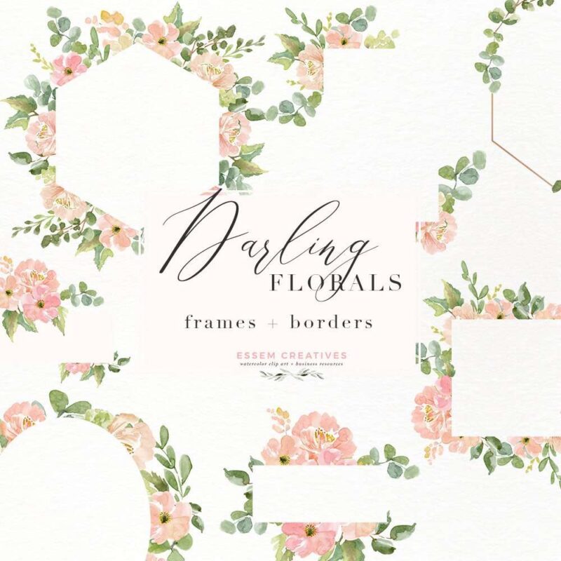 Watercolor Flower Border Clipart, Blush Peony Floral Frame PNG for Wedding Invitations, Feminine Logos | Use these for watercolor wedding invitations, spring summer save the dates, birthday party invites, scrapbooking layouts, planner designs, blog branding. Color palette is a gorgeous peach pink blush cream soft greenery vibes. Perfect for southwestern weddings, desert weddings, and more. Click to see now>>