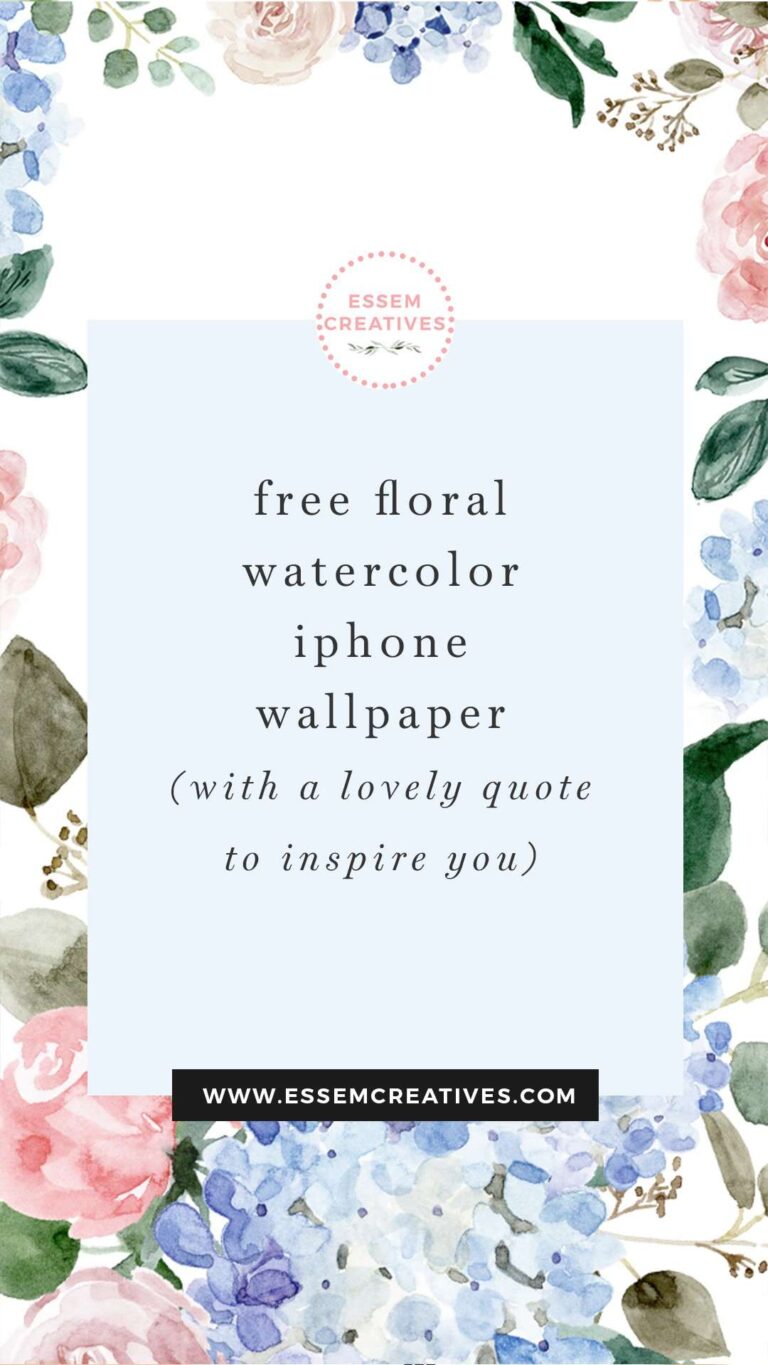 Free floral watercolor iphone wallpaper with inspirational quote. Click to download and save>>