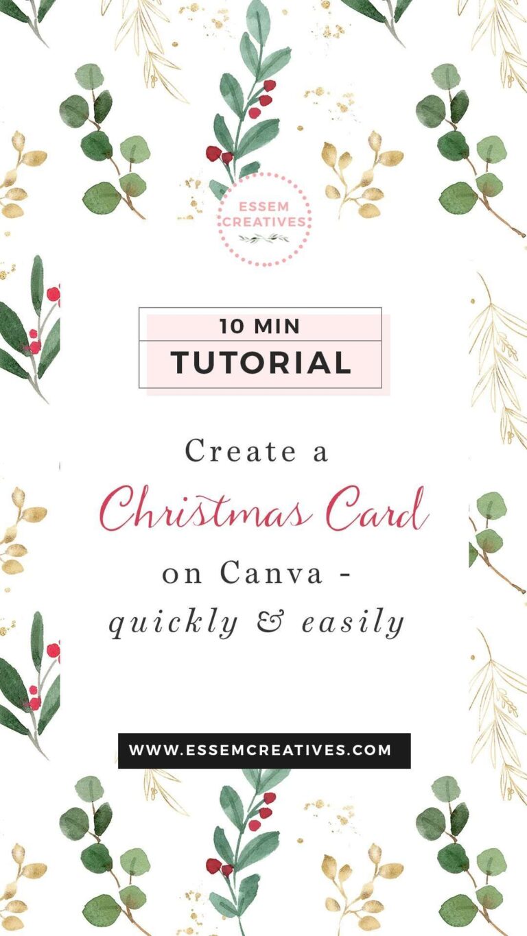 Create a Christmas Card with Photo Online for Free | Would you like to create a lovely Christmas Photo Card for your family using only free software? Would you like to do this quickly & easily, while still getting professional looking results? Click to watch my quick 10 minute tutorial which you can follow to design your own watercolour christmas card this year! Click to see more>> #christmascard #canva #canvatutorial #holidaygreetings #christmas2019 #christmas2020