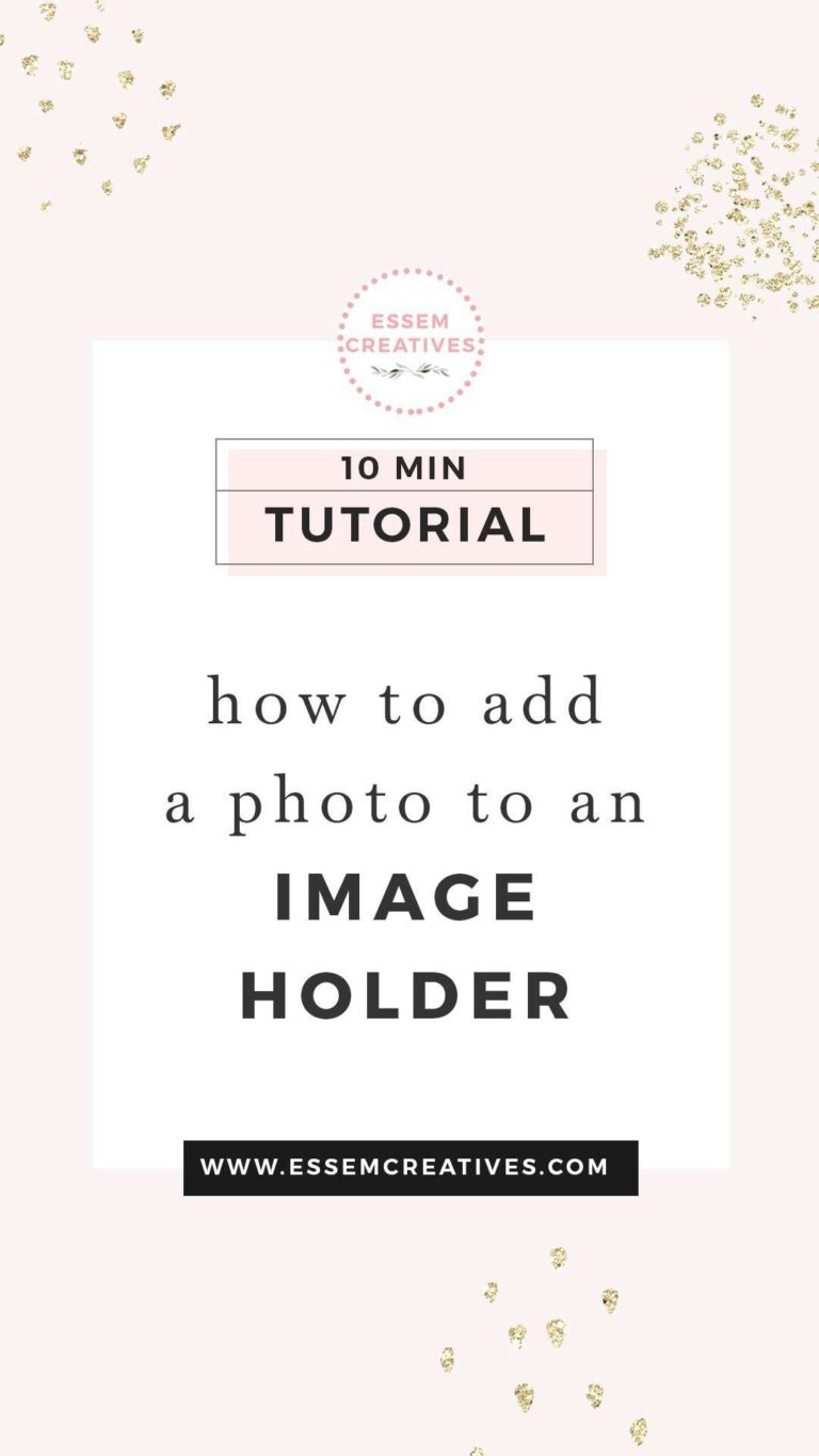 How to Add a Photo to An Image Holder From Your Website Blog Branding Kit
