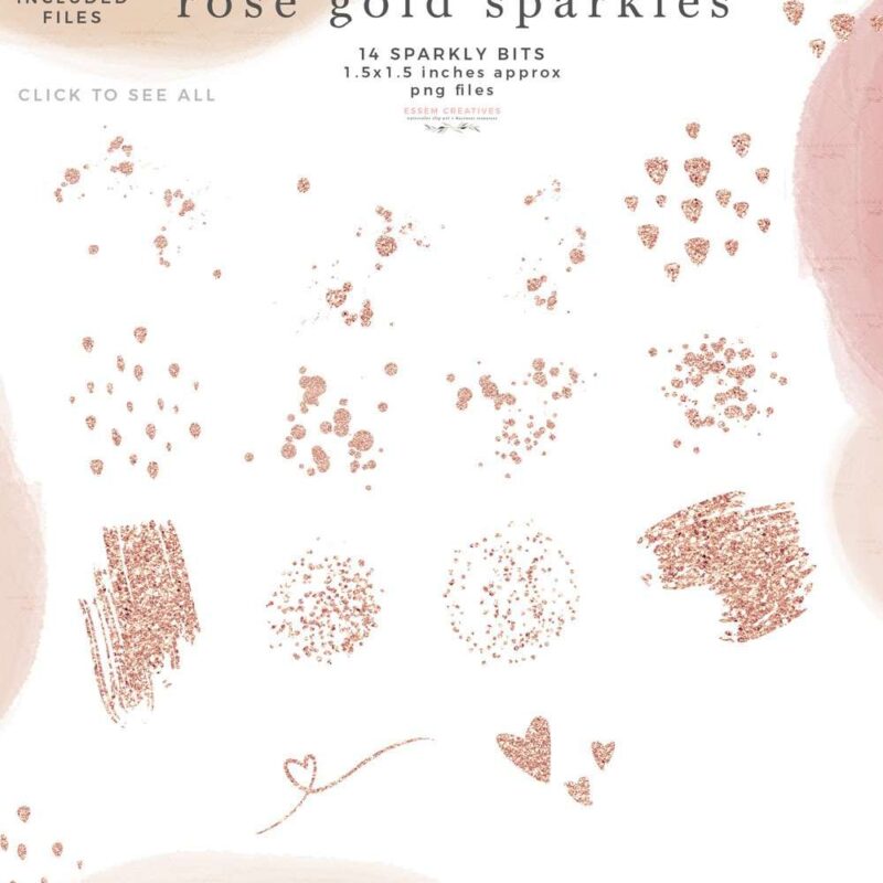 Rose Gold Sparkles Glitter Confetti Overlay Clipart with Transparent Background | Rose Gold Clipart PNG | Instagram Stickers, Digital Stickers, Planner Stickers, Graphic Design Resources for Invitations, Stationery, Scrapbooking, Sublimation Design Ideas and more | Click to see more>> #rosegold #clipart #digitalplanner