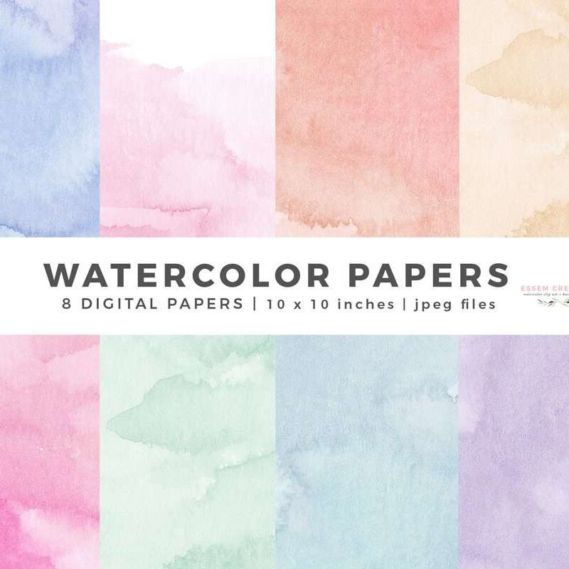 Watercolor Papers, Digital Papers Watercolor Background Textures Overlays Printable Scrapbook Paper | Wedding Invitation, Bridal Shower, Baby Shower, Instagram Stickers, Digital Stickers, Planner Stickers, Graphic Design Resources for Invitations, Stationery, Scrapbooking, Sublimation Design Ideas and more | Click to see more>> #watercolor #digitalpaper