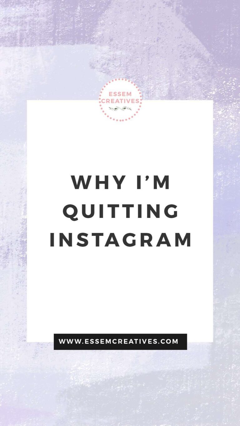 Why I'm Quitting Instagram | Is Instagram necessary for a creative business? Read on to find out what benefits I'm seeking by leaving the social media site>> #socialmediamarketing #quitinstagram