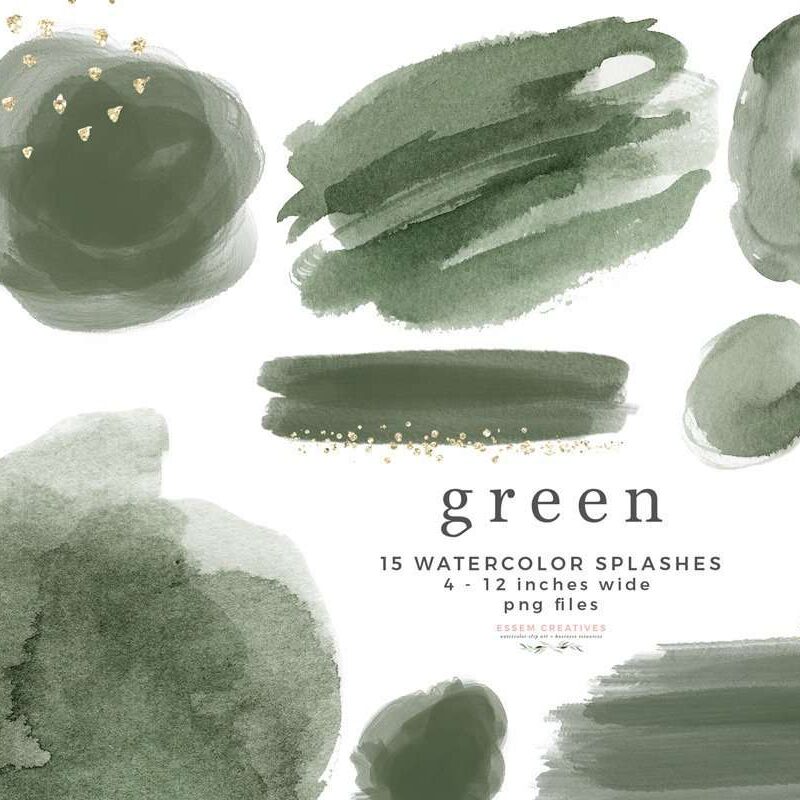 Green Watercolor Clipart Graphics Background Border, Abstract Olive Watercolor Splash Brush Strokes Invitations Branding Logo Scrapbook Planner | Instagram Story Highlight, NEW olive green watercolour clipart for wedding invitations, watercolor labels, birthday party invitations, bullet journal, birthday party, baby shower, bridal shower, planner stickers decor, wall art prints, sublimation, digital or mixed or paper scrapbooking, branding, watercolor texture #watercolor #digitalplanner