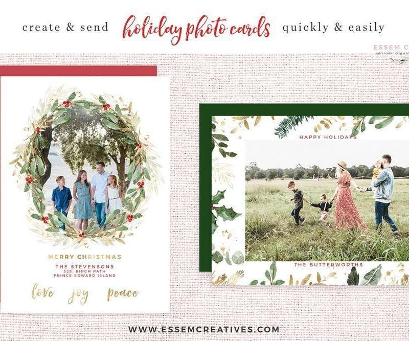 Holly Jolly Watercolor Christmas Clipart, Christmas Wreath Clip Art, Holiday Photo Card Templates Borders | This Christmas Graphics Set has gorgeous winter greens and evergreen with red and gold accents. Create holiday designs - holiday cards, Christmas cards, gift tags, greeting card, Christmas wedding invitations, winter wedding invites, gift labels, wrapping paper, invitations, scrapbooking Pine, evergreen, holly jolly branches, mistletoe, eucalyptus. Click to see more>> #christmas #holidays