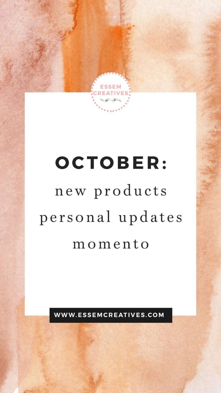October Round Up - New Products, Some Personal Updates, Momento Embellishments | Read on to get a glimpse behind the scenes in to my life as a full time working artist>>