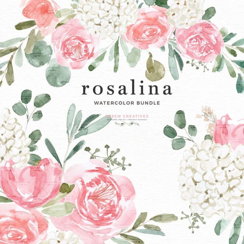 Rosalina Pink Peony White Hydrangea Flowers Clip Art, Watercolor Floral Clipart Graphics Sublimation PNG Print and Cut File | Perfect for stationery designs, logo, branding, planner stickers, scrapbooking, bridal shower invitations Spring Summer Summer watercolor wedding invitations, save the date cards, logo & branding, gift tags, girl baby shower invitations, greeting cards, birthday party or bridal shower invites and more. Click to see more>>