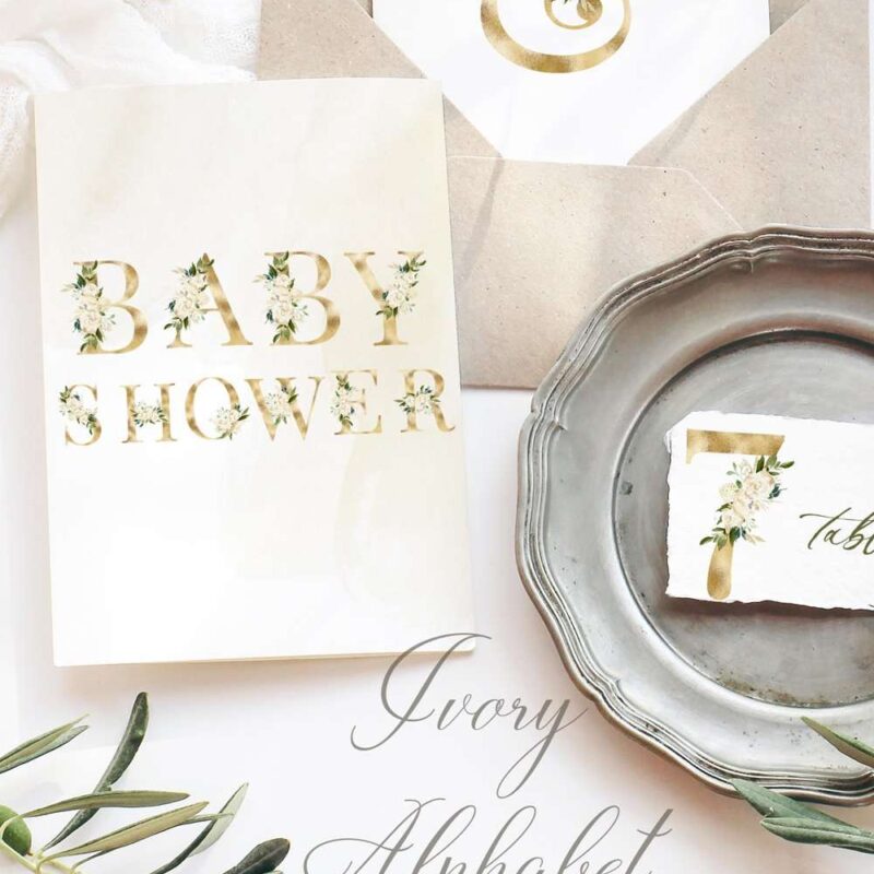 Gold White Floral Alphabet Digits Numbers Font Letters Clipart 2021 2022 2023 | Perfect for rustic, vintage watercolor wedding invitations, sublimation design png, print and cut file for cricut, bridal shower party, gender neutral baby shower invites, Save the Date cards, birthday party, menu, table numbers, welcome sign, logo branding packaging, gift tags, greeting cards, planner stickers for commercial use. Click to see more>>