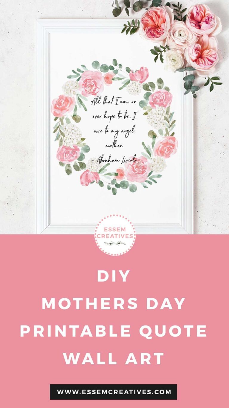 Make a DIY Mothers Day Gift | Printable Floral Quote Wall Art for Mothers Day | Learn how to make a digital watercolour flower wreath quote for Mothers Day Gift | Easy Printable Wall Art Gift Ideas | Quick and Easy Microsoft Word / Pages Design Tutorial | Click to watch >>