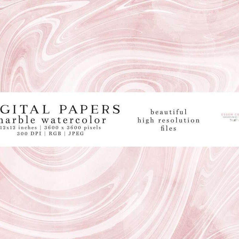 Watercolor Marble Digital Paper Pack for Planners, Instagram Story Highlight Covers, Blog Headers | Make Insta story highlight covers, logo & branding, website headers, and print designs like wedding invitations, table numbers, welcome signs, etc.| Instagram Story Highlight, watercolour clipart for wedding invitations, watercolor labels, birthday party invitations, bullet journal, baby shower, bridal shower, planner stickers decor, wall art prints, sublimation, scrapbooking