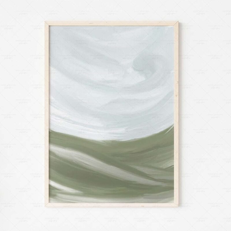 Put up these abstract landscape prints in soft, soothing and calming colors to create a well designed space that will impress your friends and family. It will look great in a neutral, modern home, in a farmhouse cottage, in a decor that is styled in the french country style, or anything needing a splash of color without overwhelming the senses.