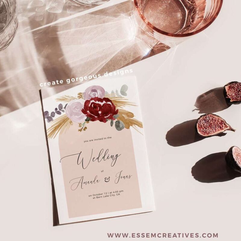 Boho Floral Neutral Watercolor Clipart Graphics Illustrations Card Borders for DIY wedding invitations, prints, bridal shower | Fall Floral watercolour wedding invitations, save the date card, gender reveal party invites, gender neutral baby shower invitations, posters flyers, scrapbooking resources, surface pattern illustration, digital planner stickers, flower logo & brand design, nursery decor, photography backdrop, card borders | Click to see more>>