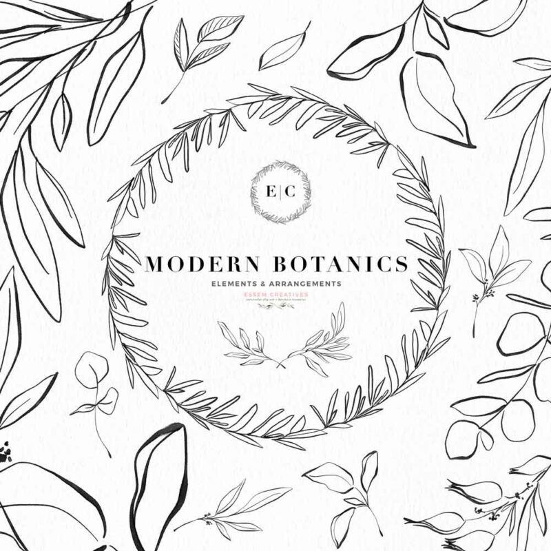 This is a set of modern, fine art botanical line art illustrations clipart. This set includes hand drawn delicate leaves and branches of eucalyptus, olive and other greenery & foliage. Also included are line art wreaths, frames and borders for making quick & easy designs. Use them as monograms, on wedding invitations, for logo & branding, for sublimation designs, or use them with your cricut or silhouette machine, for creating planner stickers and dashboards, and more!