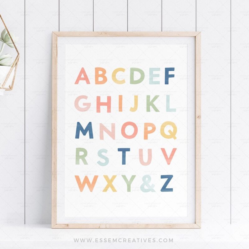 🌟 Transform your space with this ABC Alphabet Poster! 🌈 Enhance learning in style with Rainbow Montessori Classroom Decor. Ideal for homeschooling & playful playrooms. Get your digital download of RNBW wall art today!