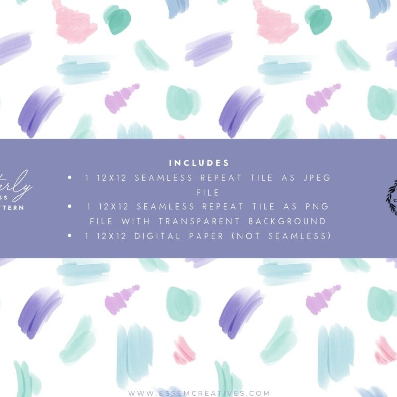 Painterly Watercolor Pattern Digital Paper Seamless Repeat, Watercolor Brush Strokes Print for Sublimation Transfer Fabric Print Wallpaper