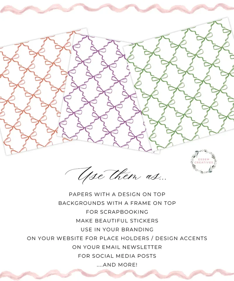 Coquette Bow Trellis Seamless Pattern, Ribbon Pattern in Blush Pink ...