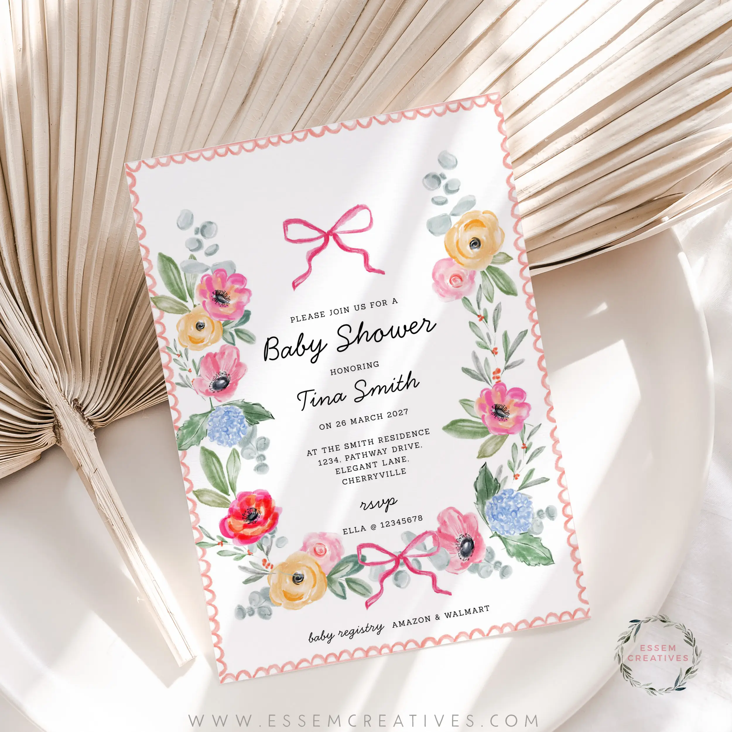 Garden Party Florals PNG Design Kit | Grandmillenial Cottage Florals, Floral Chinoiserie Frames, Bow Trellis Pattern, Stripe Seamless Patterns, Sparkle Clipart