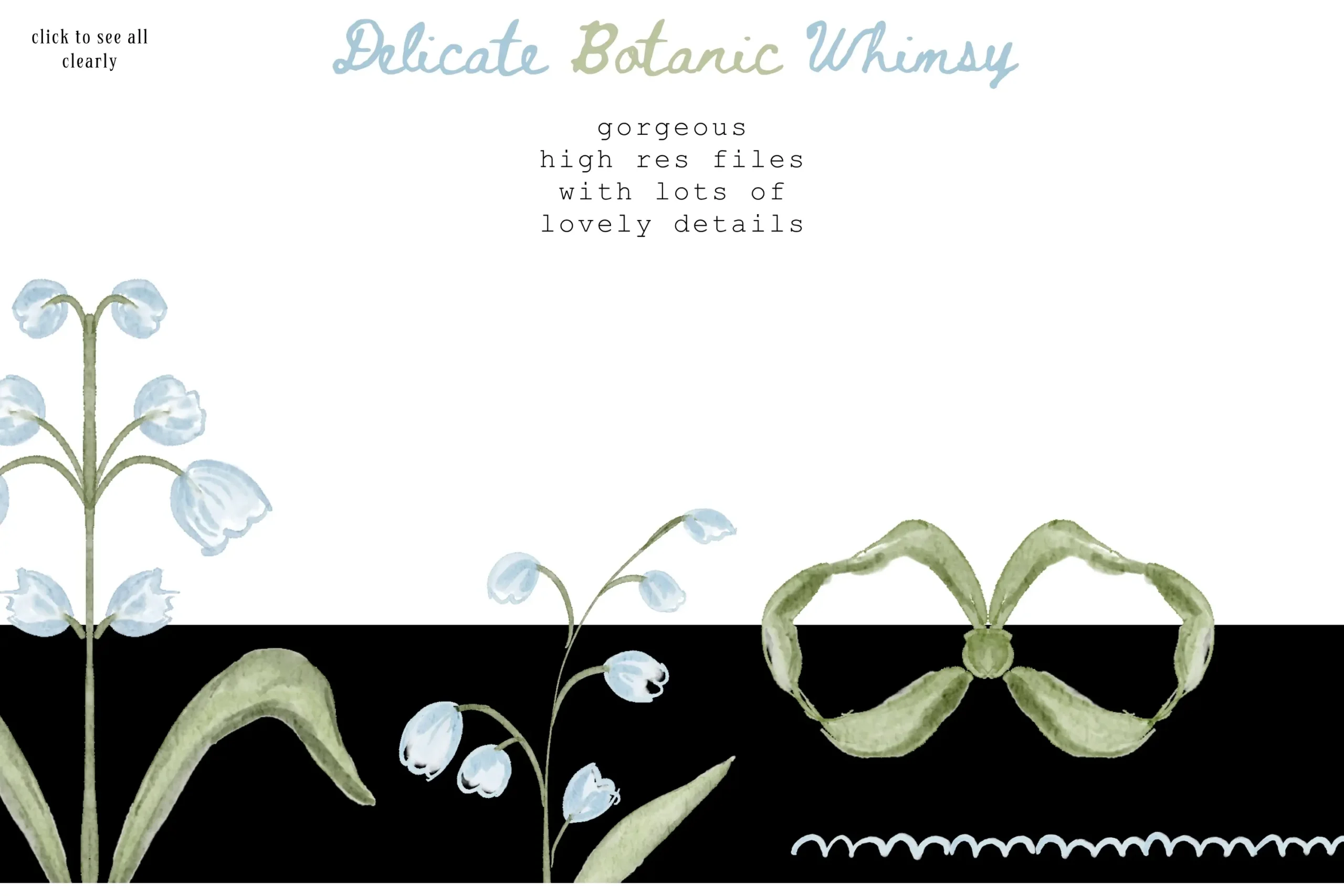 Delicate Botanic Whimsy Blue & Green Watercolor Floral Border, Grandmillenial Block Print Motifs Seamless Patterns, Classic Luxe Event Decor Sublimation PNG. Commercial use graphics for creative businesses. Commercial use license included in the base price for single person businesses. Click to see more>>