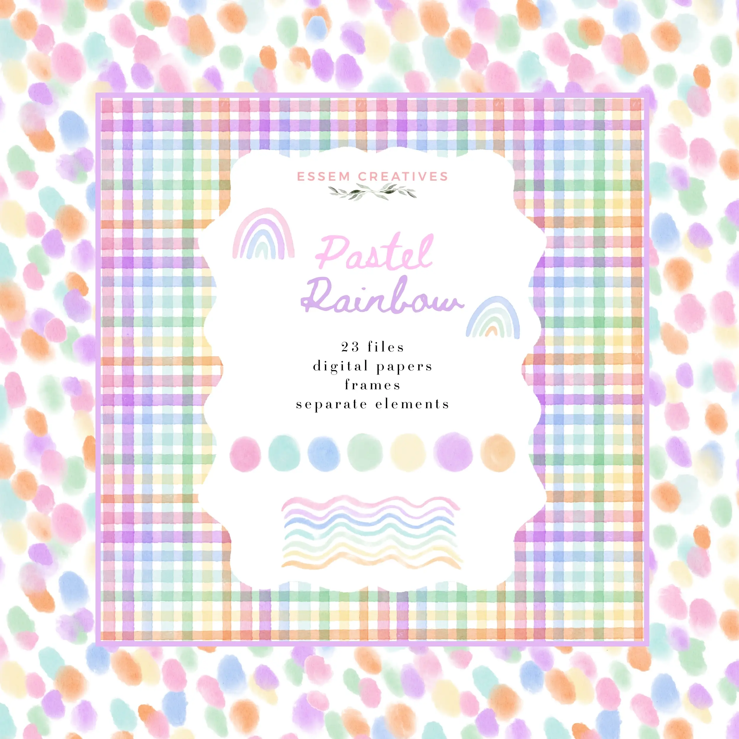 Pastel Rainbow Birthday Party Digital Paper Banner Borders Frames Clipart, Watercolor Aesthetic Hand Drawn Classy Colorful Card Background | Elegant Classy Rainbow Children's Birthday Party Decor, Kids first birthday party invitation, Art Painting Theme Decor. Click to see more>>