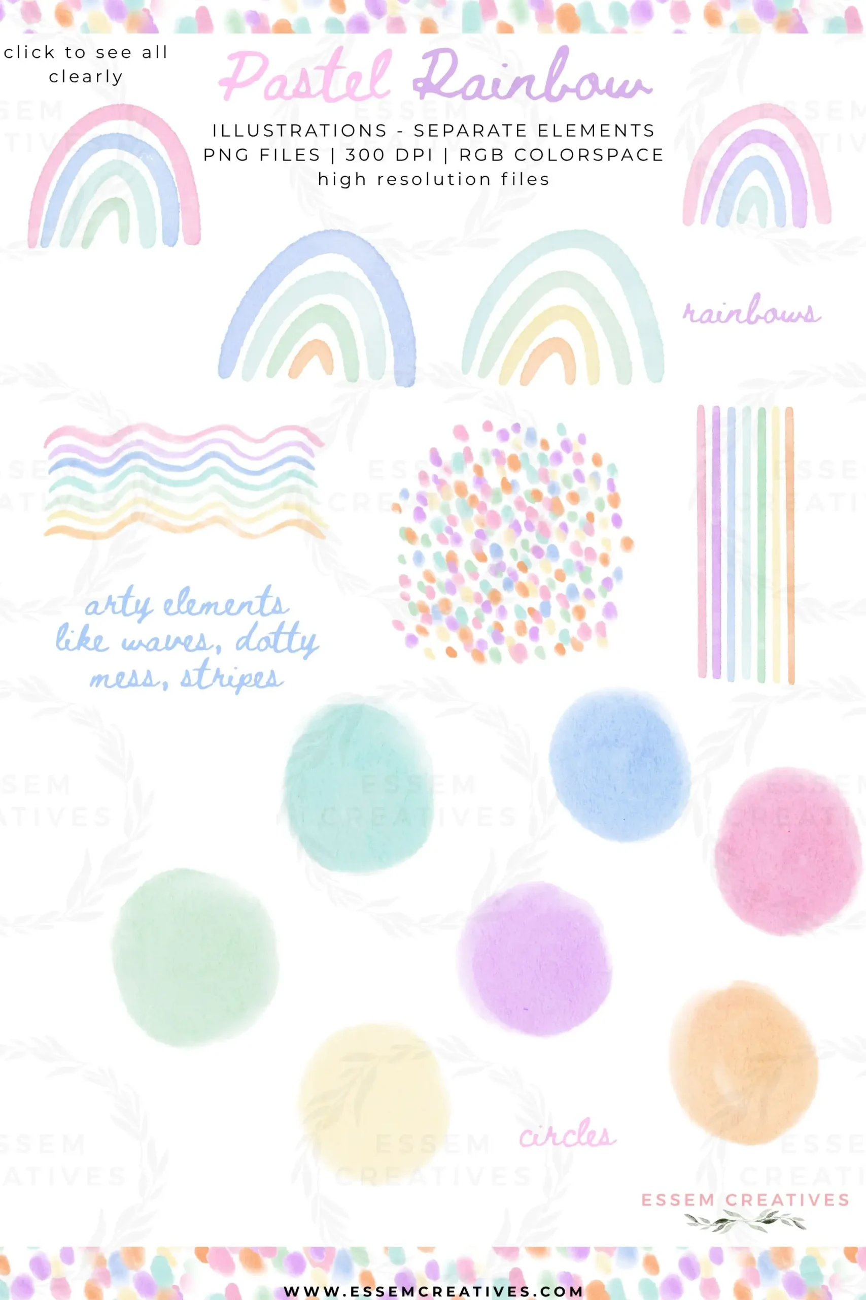 Pastel Rainbow Birthday Party Digital Paper Banner Borders Frames Clipart, Watercolor Aesthetic Hand Drawn Classy Colorful Card Background | Elegant Classy Rainbow Children's Birthday Party Decor, Kids first birthday party invitation, Art Painting Theme Decor. Click to see more>>